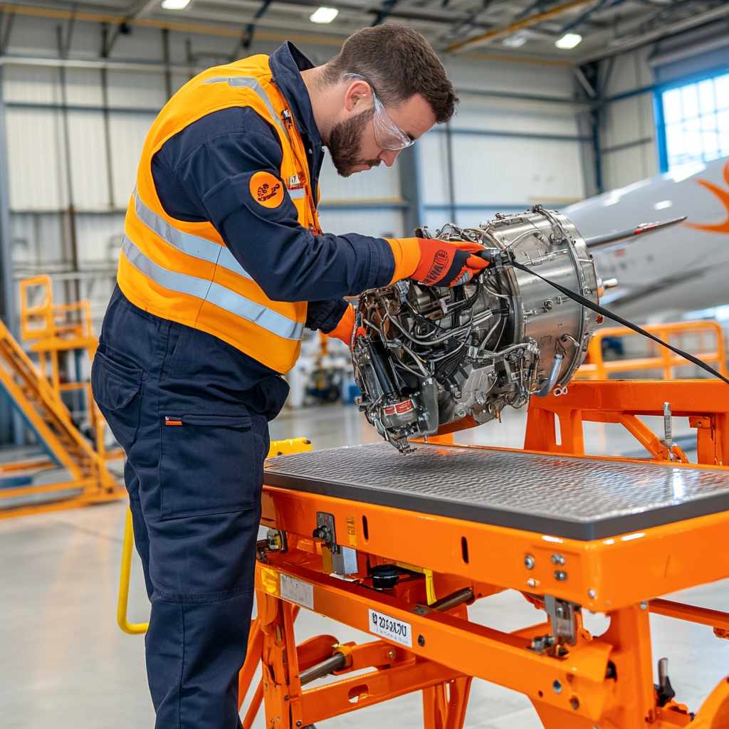 GOS-IMG-WP-AVI-Worker2-1x1-v01 Aviation maintenance technician servicing aircraft equipment