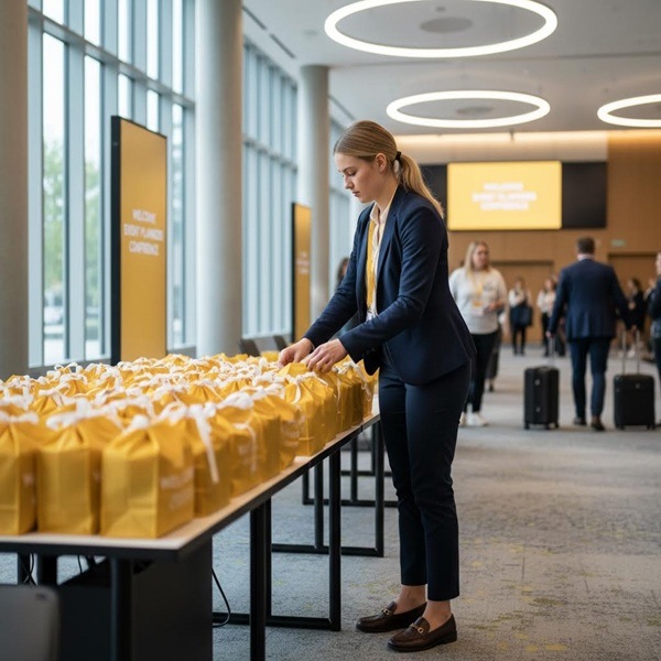 a team gathered for a company event